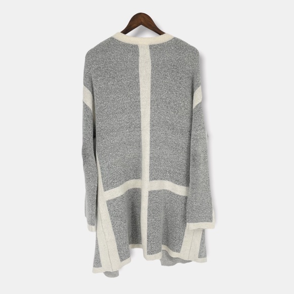 Kendall & Kylie Gray & Ivory Color Block Cardigan - Picture 2 of 6